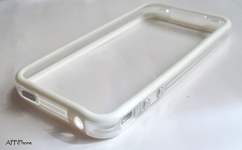 Capa para iPhone 4 Bumper Branco com Transparente